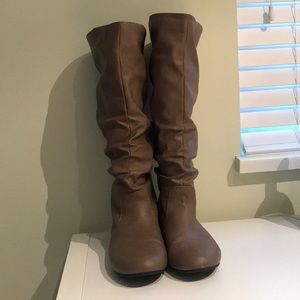 Light Brown Knee High Boots